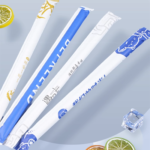 Single straw with 2 color printing